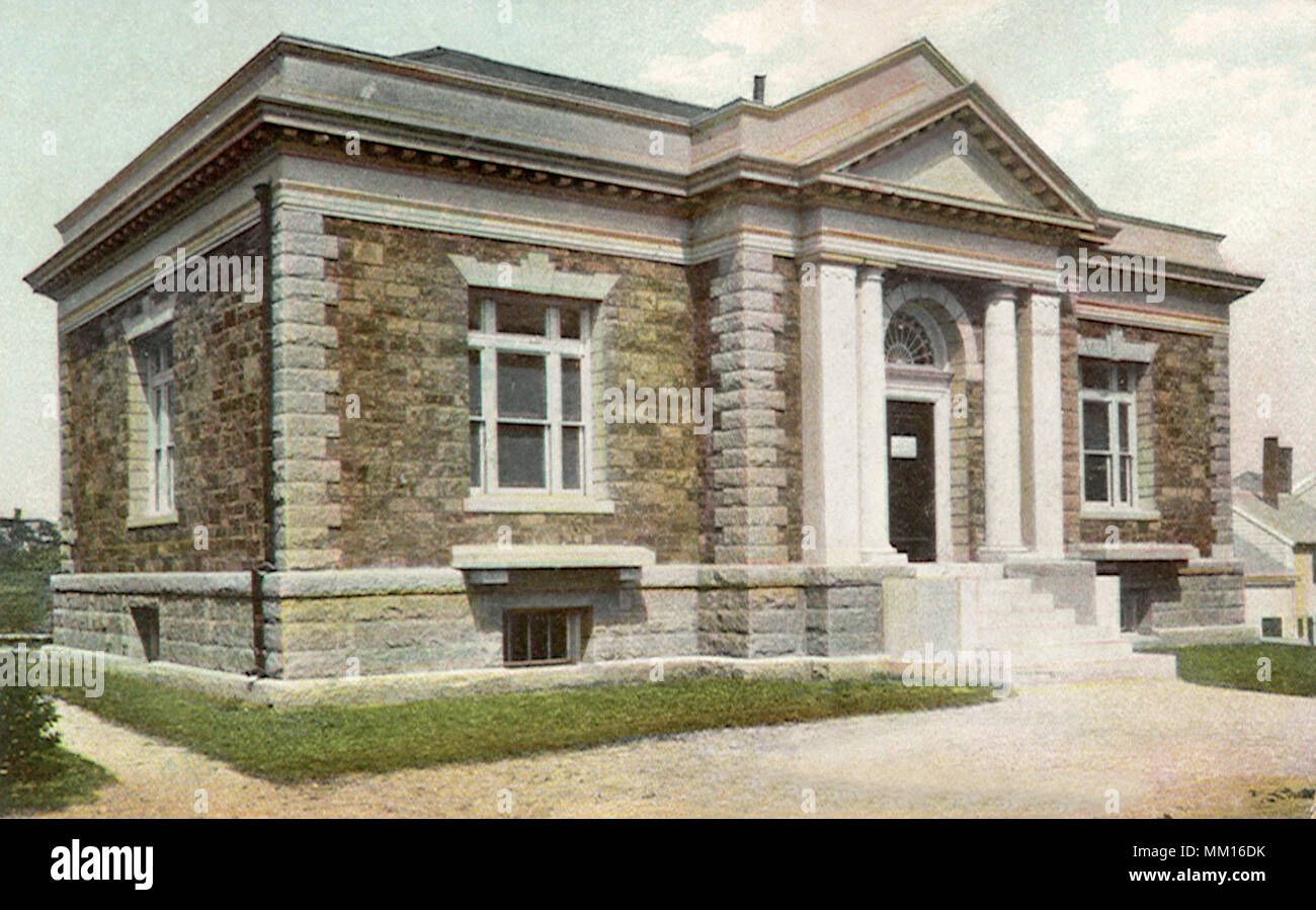 Bibliothèque publique. Rockport. 1911 Banque D'Images