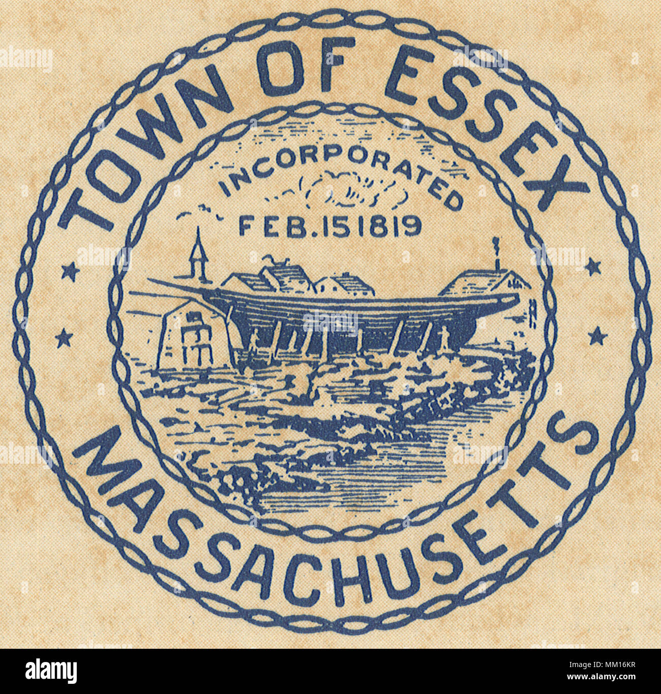 Sceau de l'Essex. 1950 Banque D'Images Sceau de l'Essex. 1950 Banque D'Images