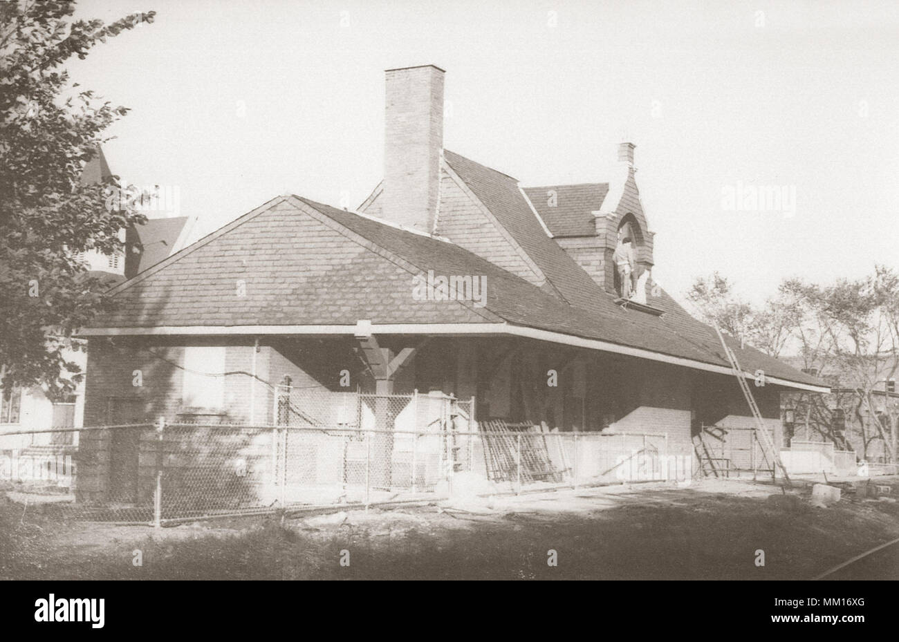 P.W. Railroad Depot. Uxbridge. 1975 Banque D'Images