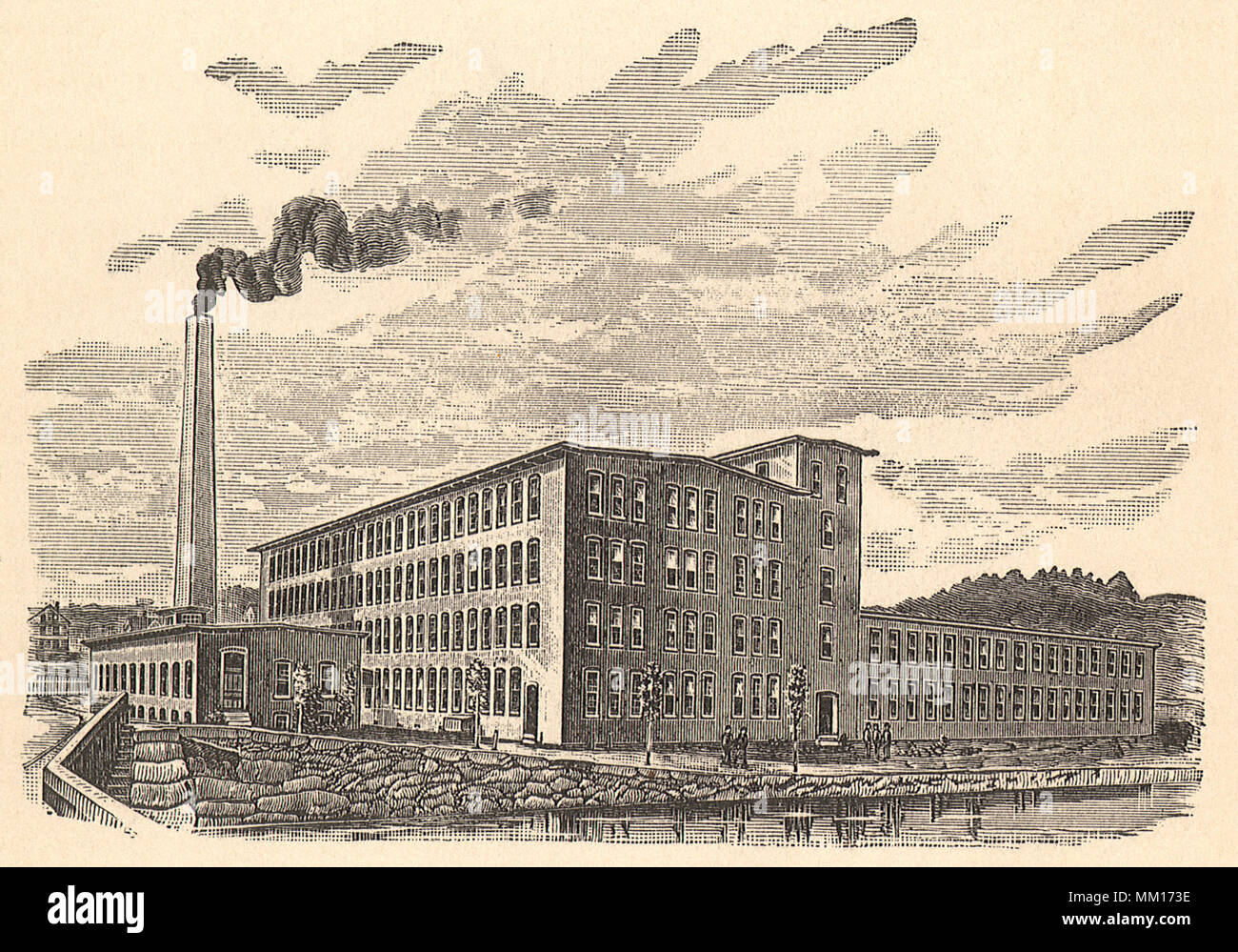 Cleghorn Mills. Fitchburg. 1887 Banque D'Images