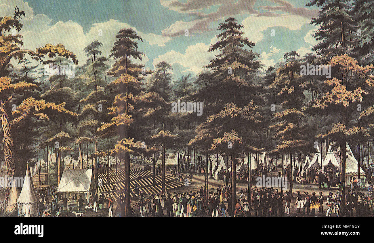 Réunion du camp. Ossining. 1840 Banque D'Images