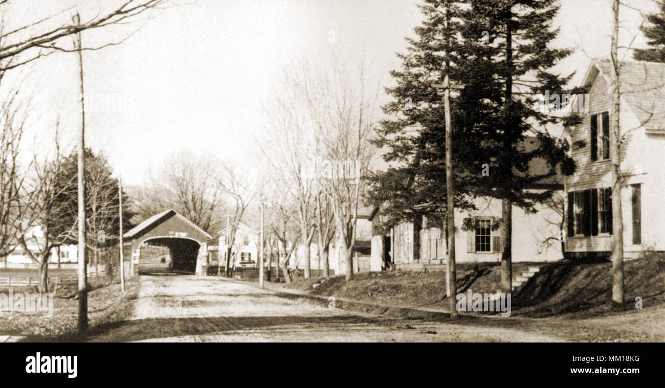 Avenue de l'Ouest à l'Ouest. West Brattleboro. 1890 Banque D'Images