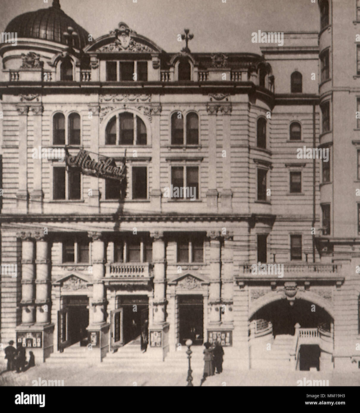 Maryland Theater sur Franklin Street. Baltimore. 1906 Banque D'Images