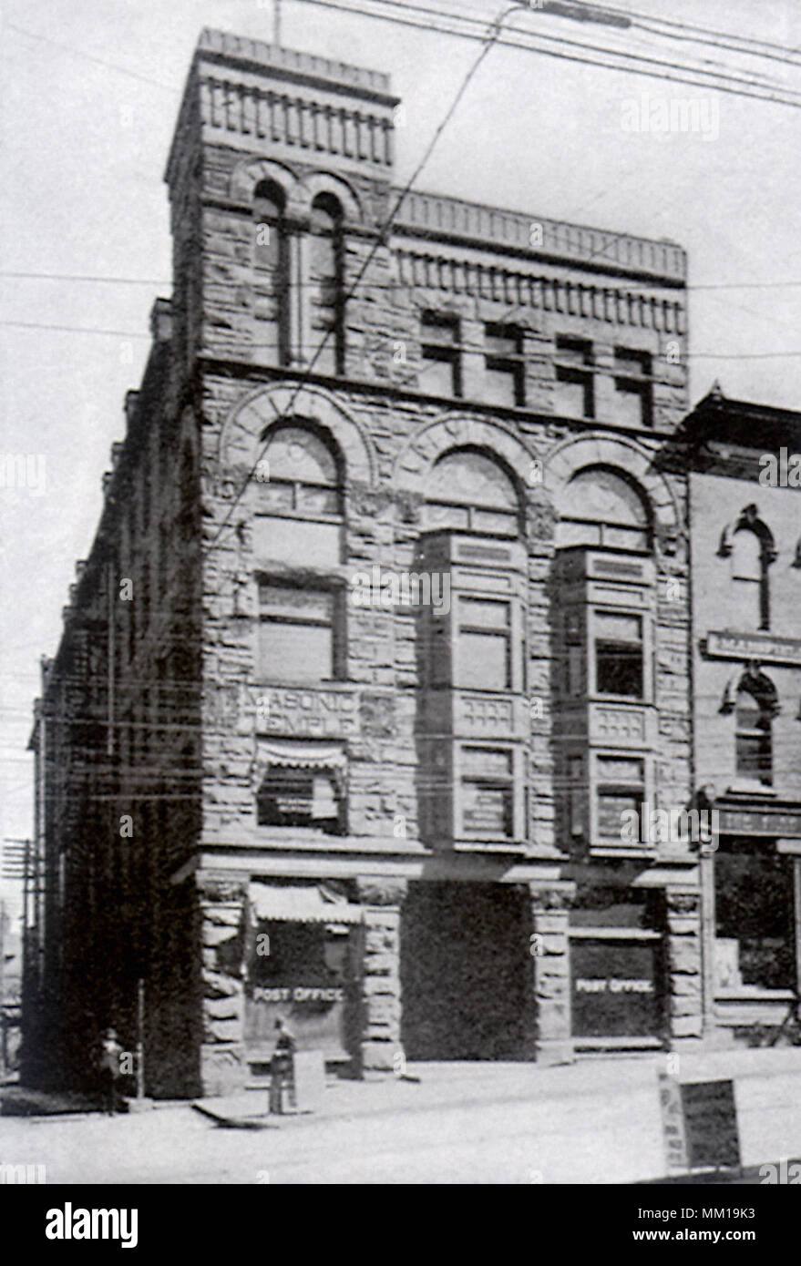 Bureau de poste. Mansfield. 1910 Banque D'Images