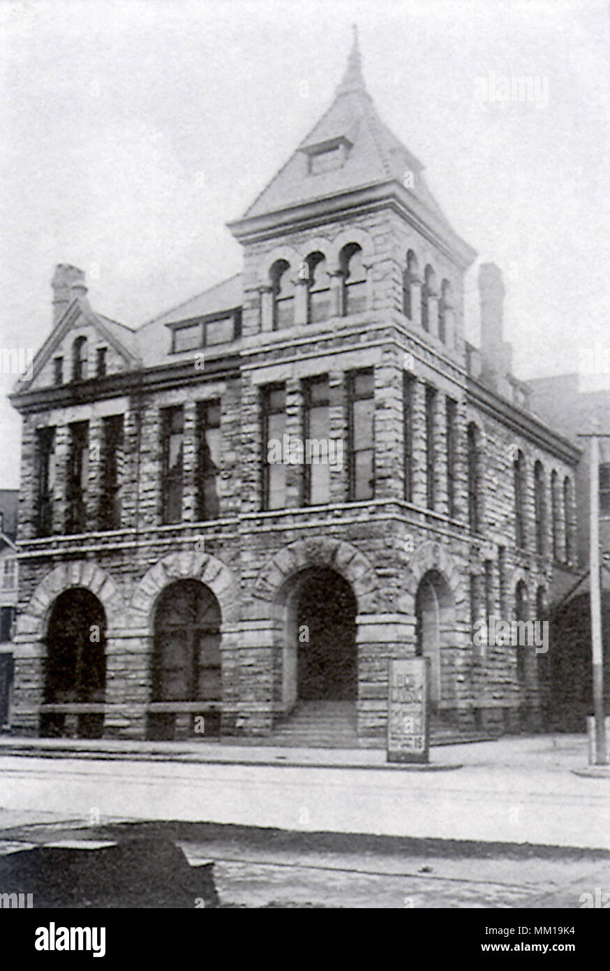 Memorial Library. Mansfield. 1910 Banque D'Images