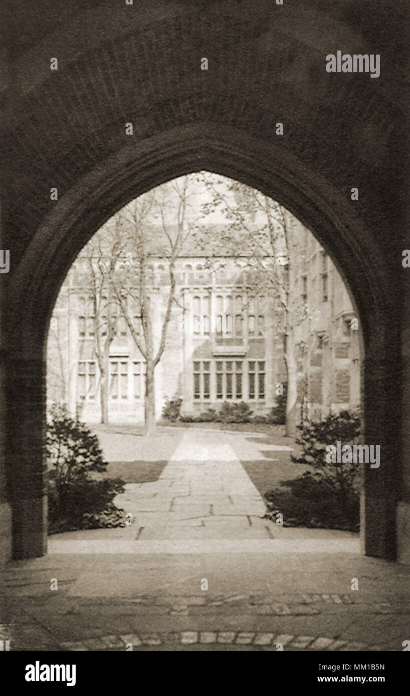 Hall d'études supérieures à l'Université Yale. New Haven. 1937 Banque D'Images
