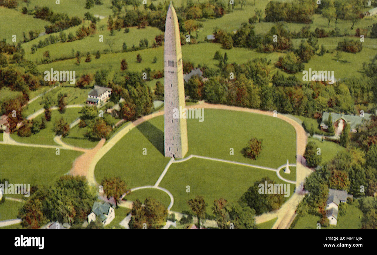Vue de la Bataille Monument. Bennington. 1930 Banque D'Images
