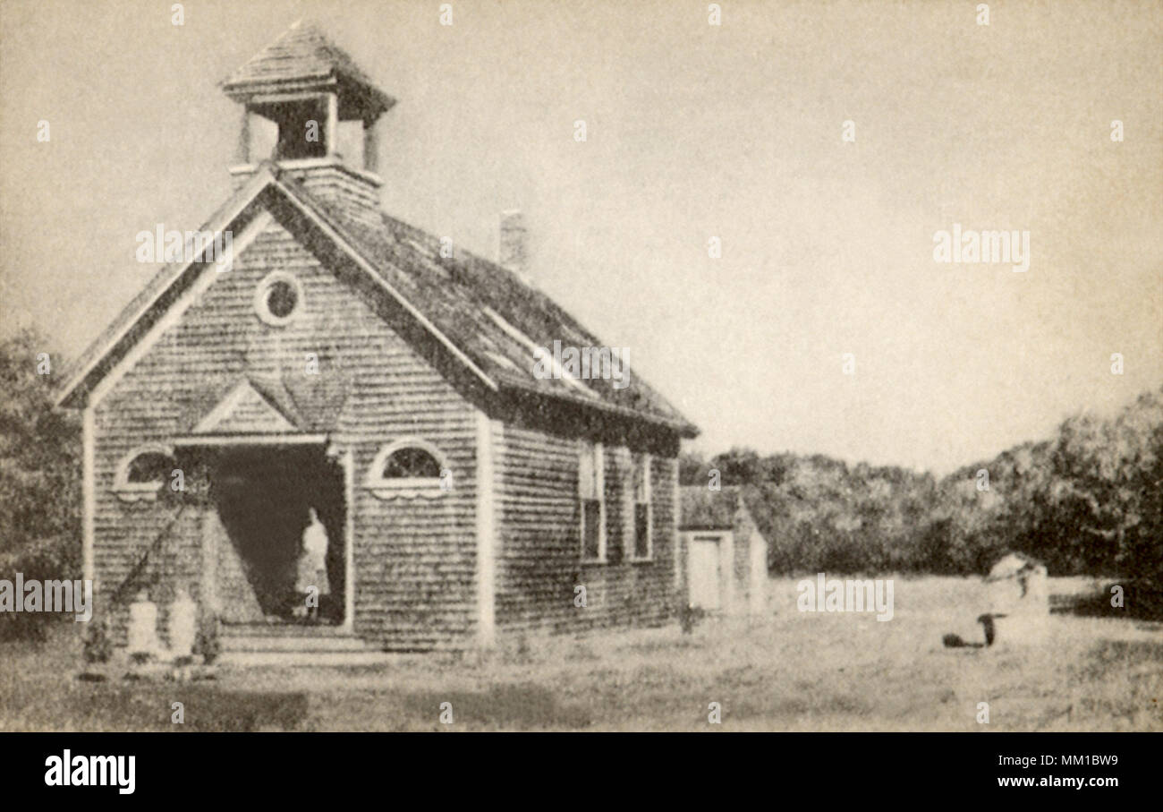 Plus petite école dans le Rhode Island. L'île de la prudence. 1910 Banque D'Images