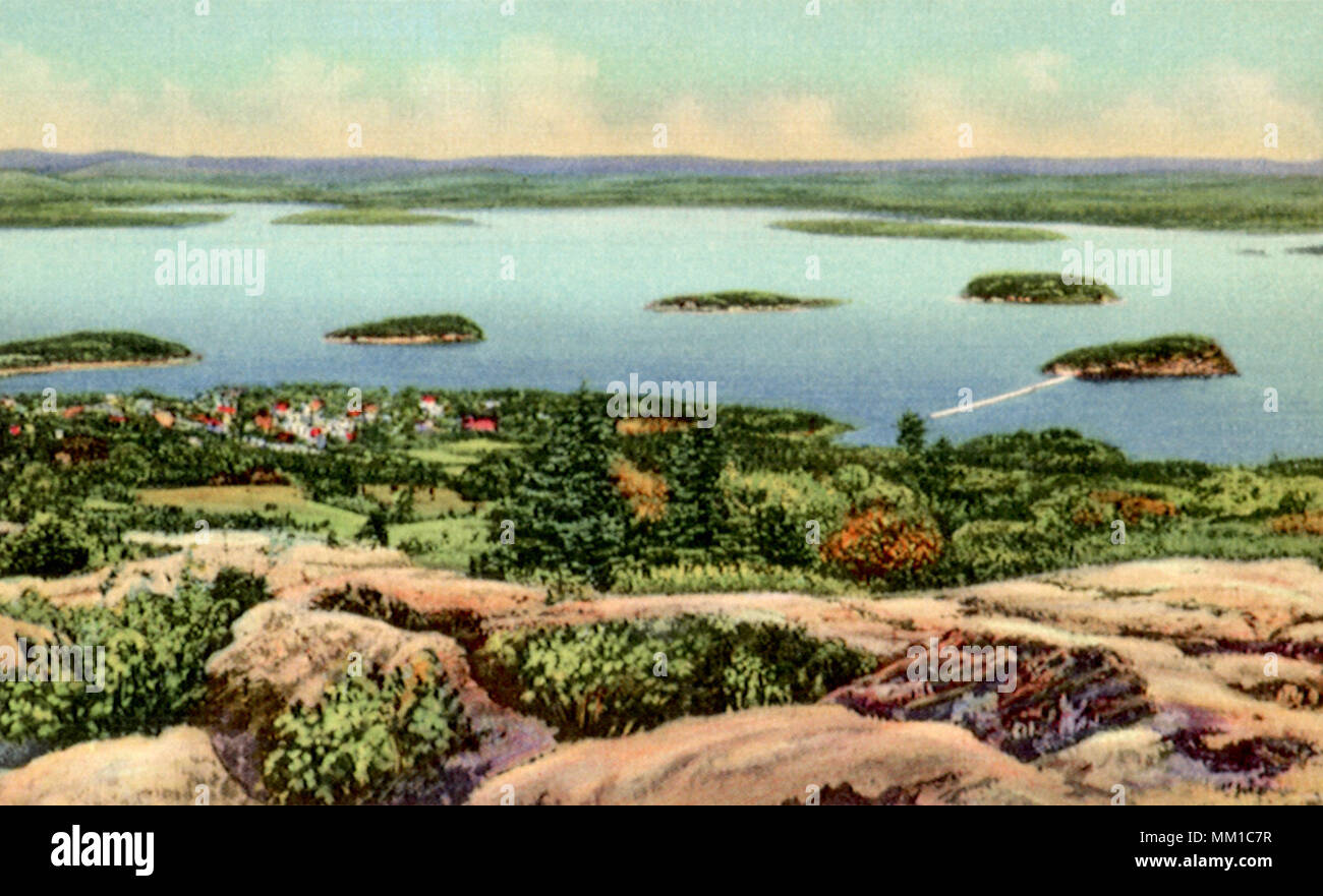 L'Acadia National Park. Bar Harbor. 1936 Banque D'Images