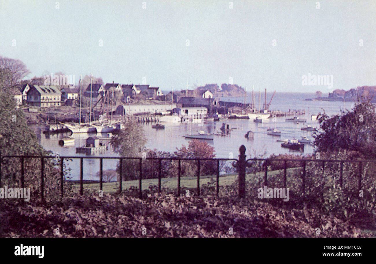 Vue sur le port intérieur de la bibliothèque. Camden. 1950 Banque D'Images