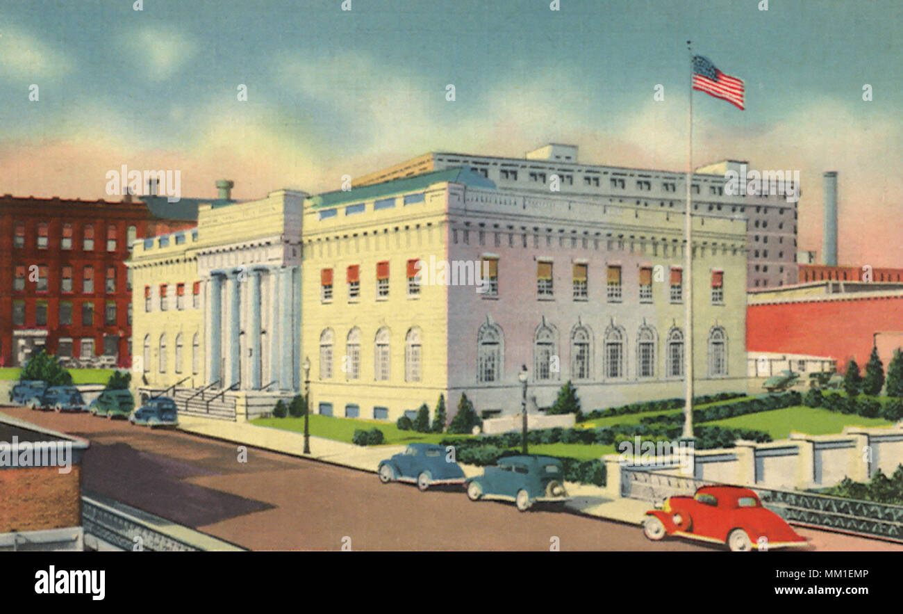 Bureau de poste. Lowell. 1940 Banque D'Images