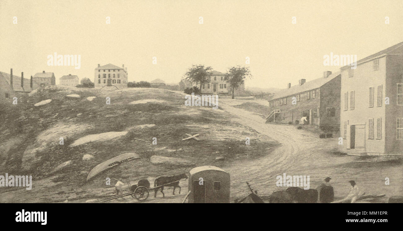 Water & William Street. New Bedford. 1805 Banque D'Images