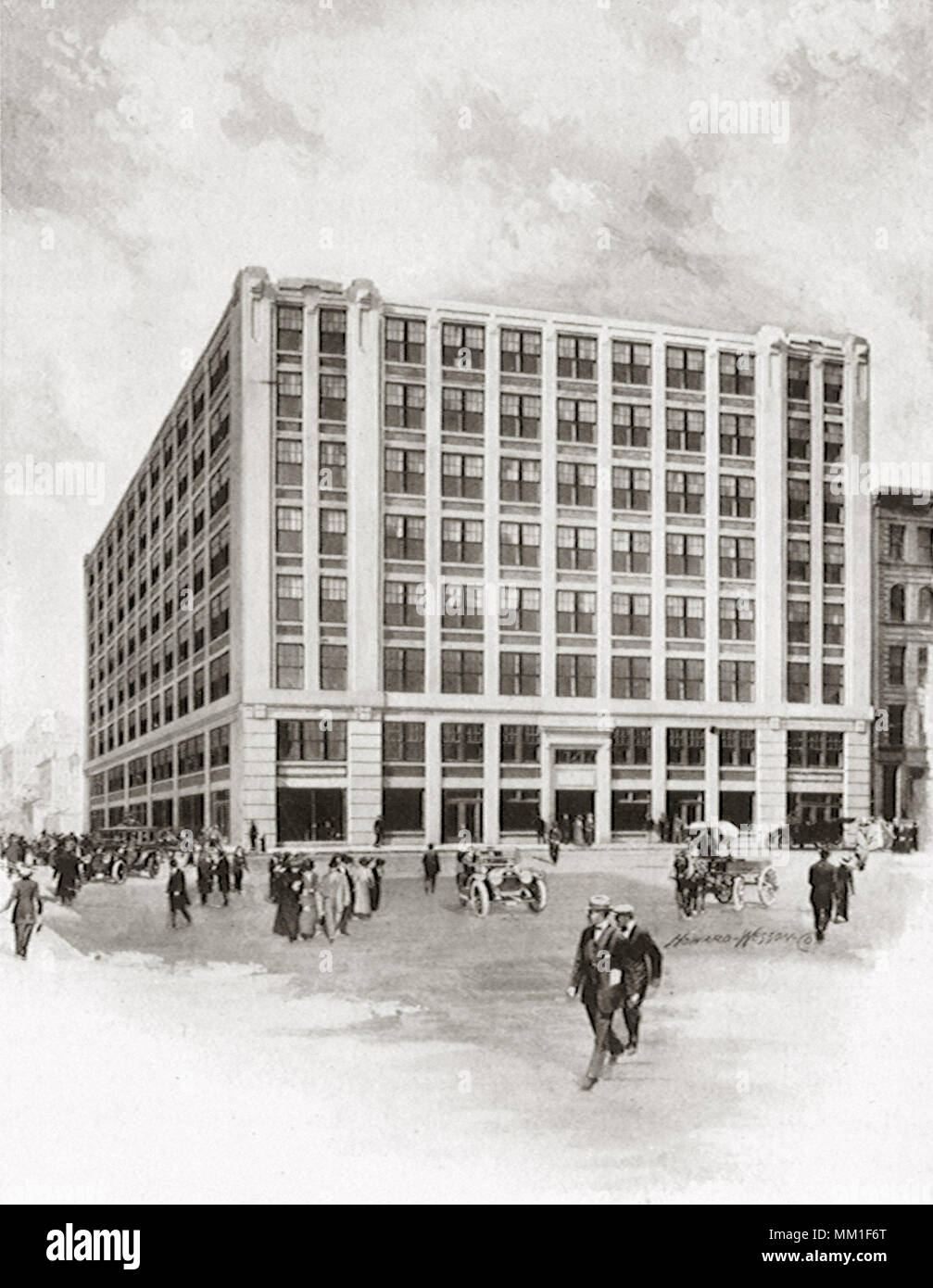 Bâtiment des arts graphiques. Worcester. 1910 Banque D'Images
