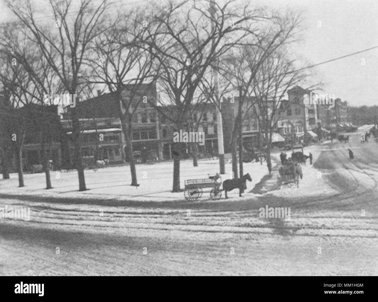 Vue sur Central Park. Stamford. 1895 Banque D'Images