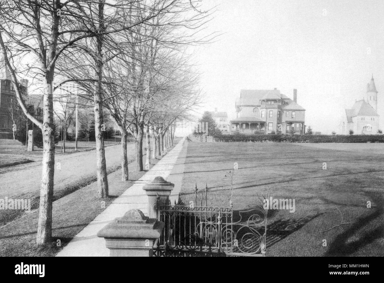 Trinity College Chapitre Maisons. Hartford. 1893 Banque D'Images