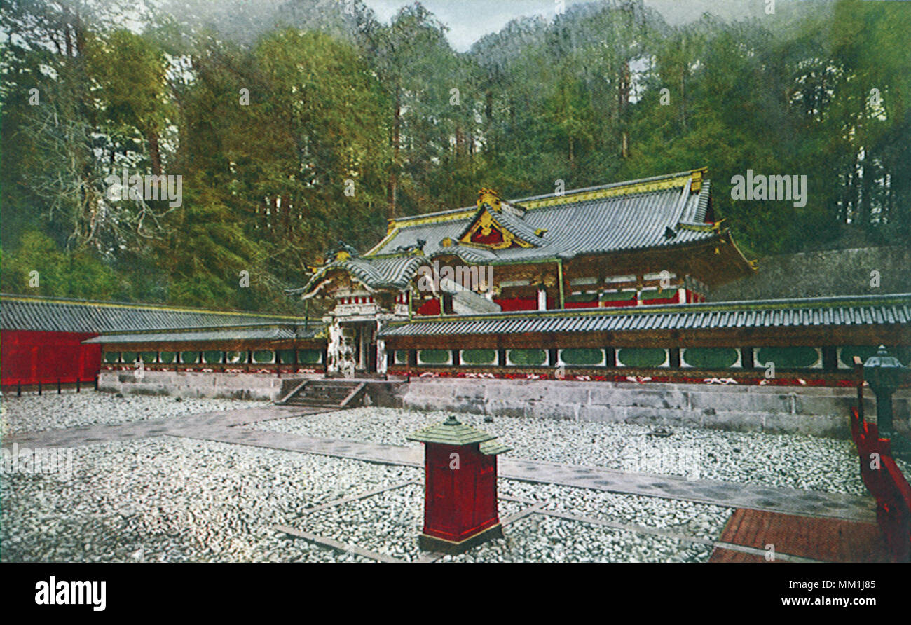 La Karamon et l'avant du Temple. Nikko. 1930 Banque D'Images
