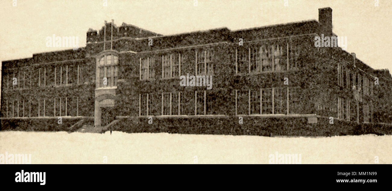 Bâtiment de l'école. Saint Charles. 1910 Banque D'Images