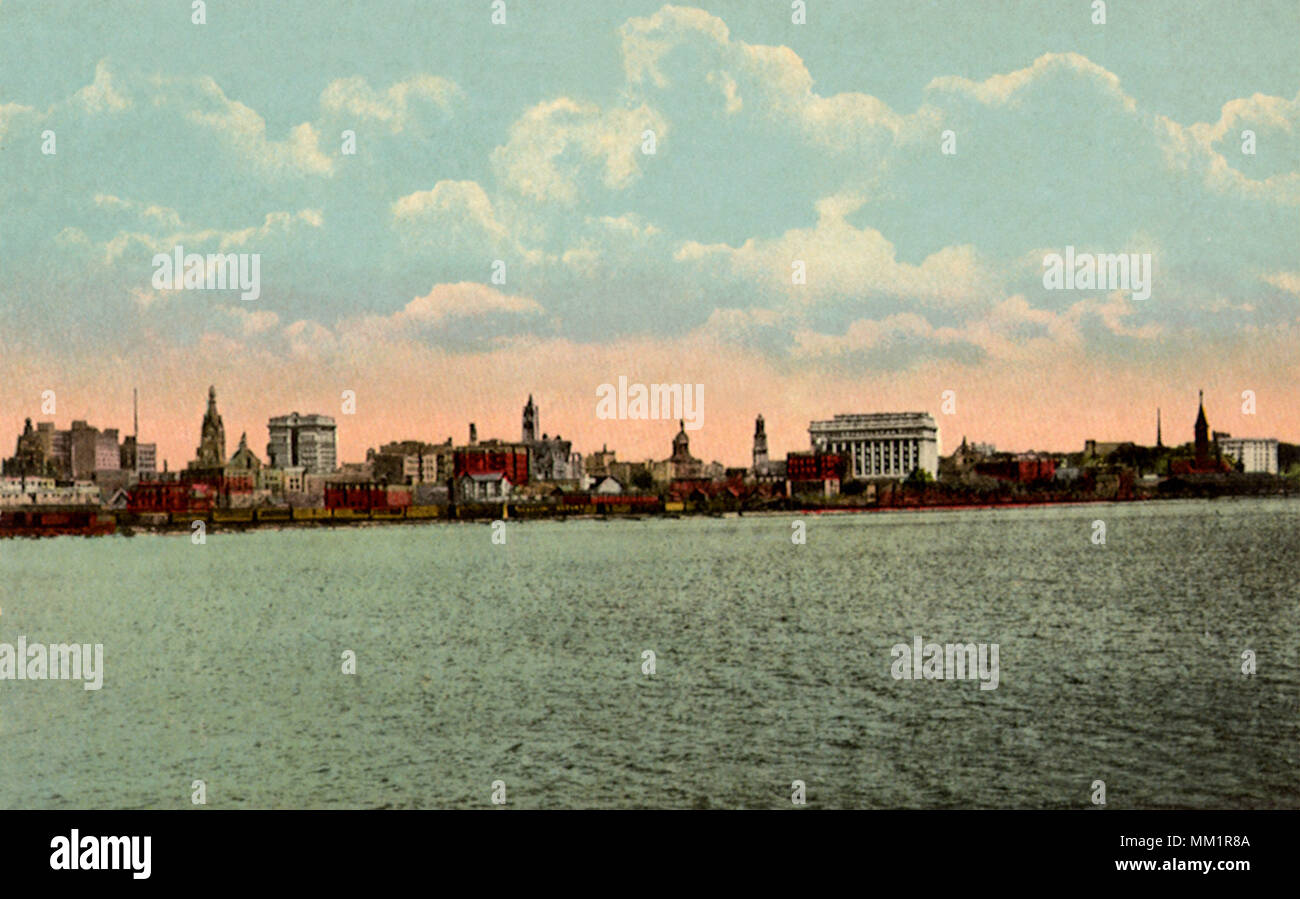 Vue de la ville de gouvernement juste. Milwaukee. 1910 Banque D'Images