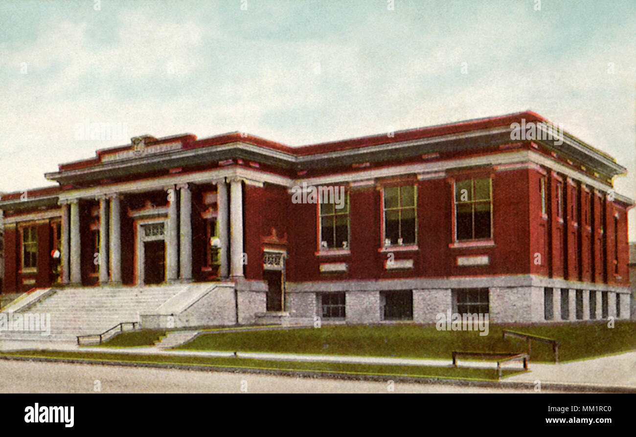 Côté Sud de la Bibliothèque publique de la Direction générale. Milwaukee. 1910 Banque D'Images
