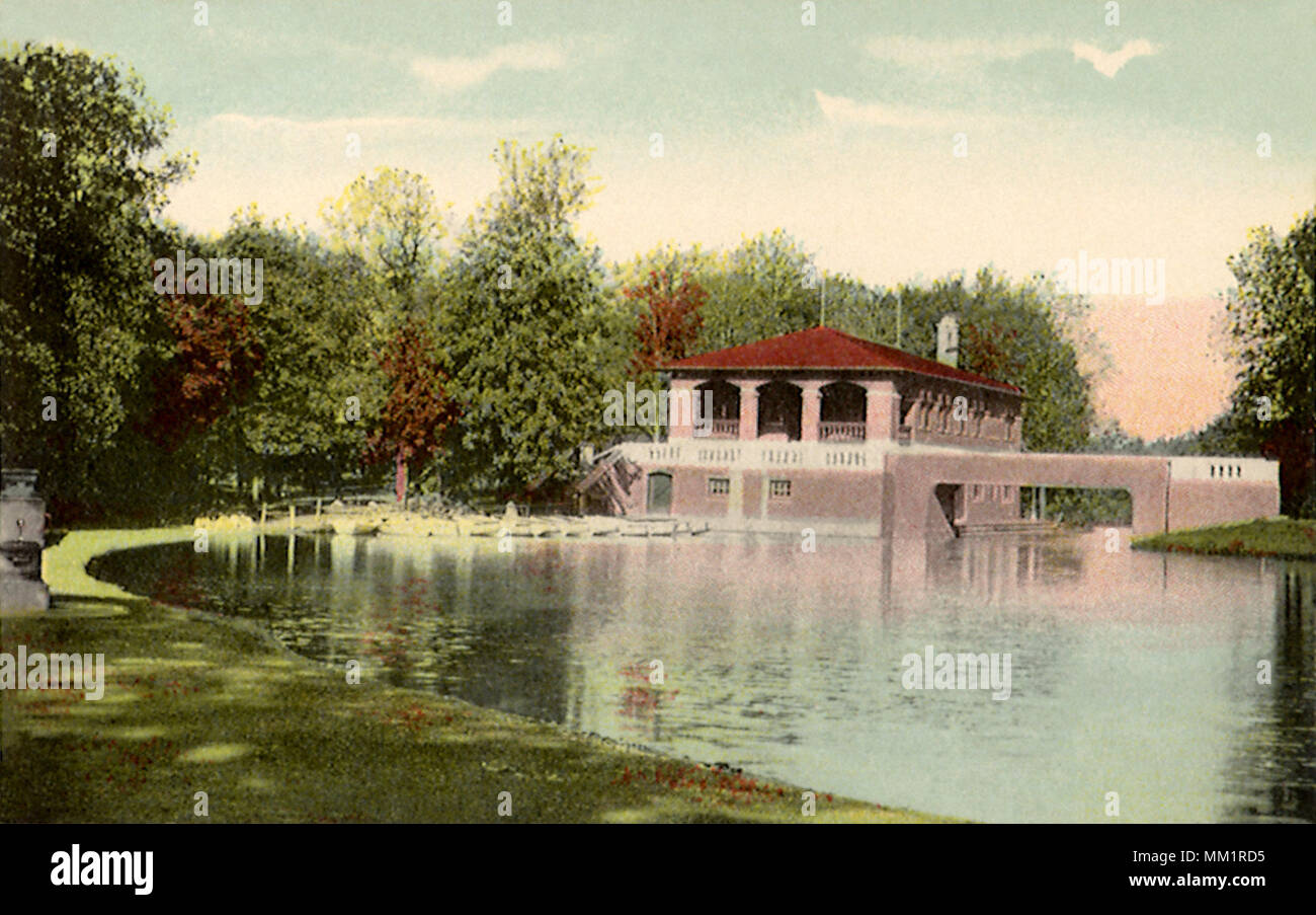 Nouveau pont de Humboldt Park. Milwaukee. 1910 Banque D'Images