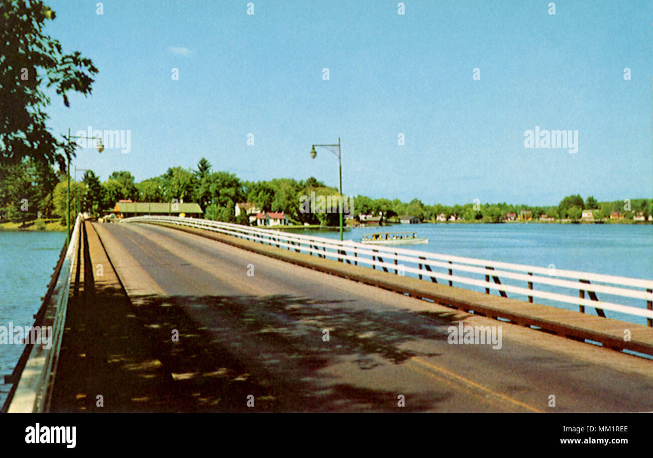 Pont de l'autoroute. Minocqua. 1960 Banque D'Images