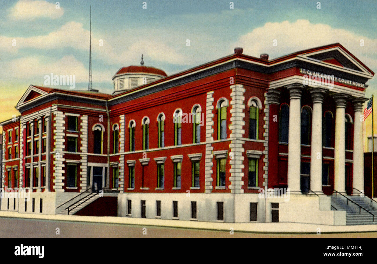 Saint Clair Comté Court House. Belleville. 1940 Banque D'Images