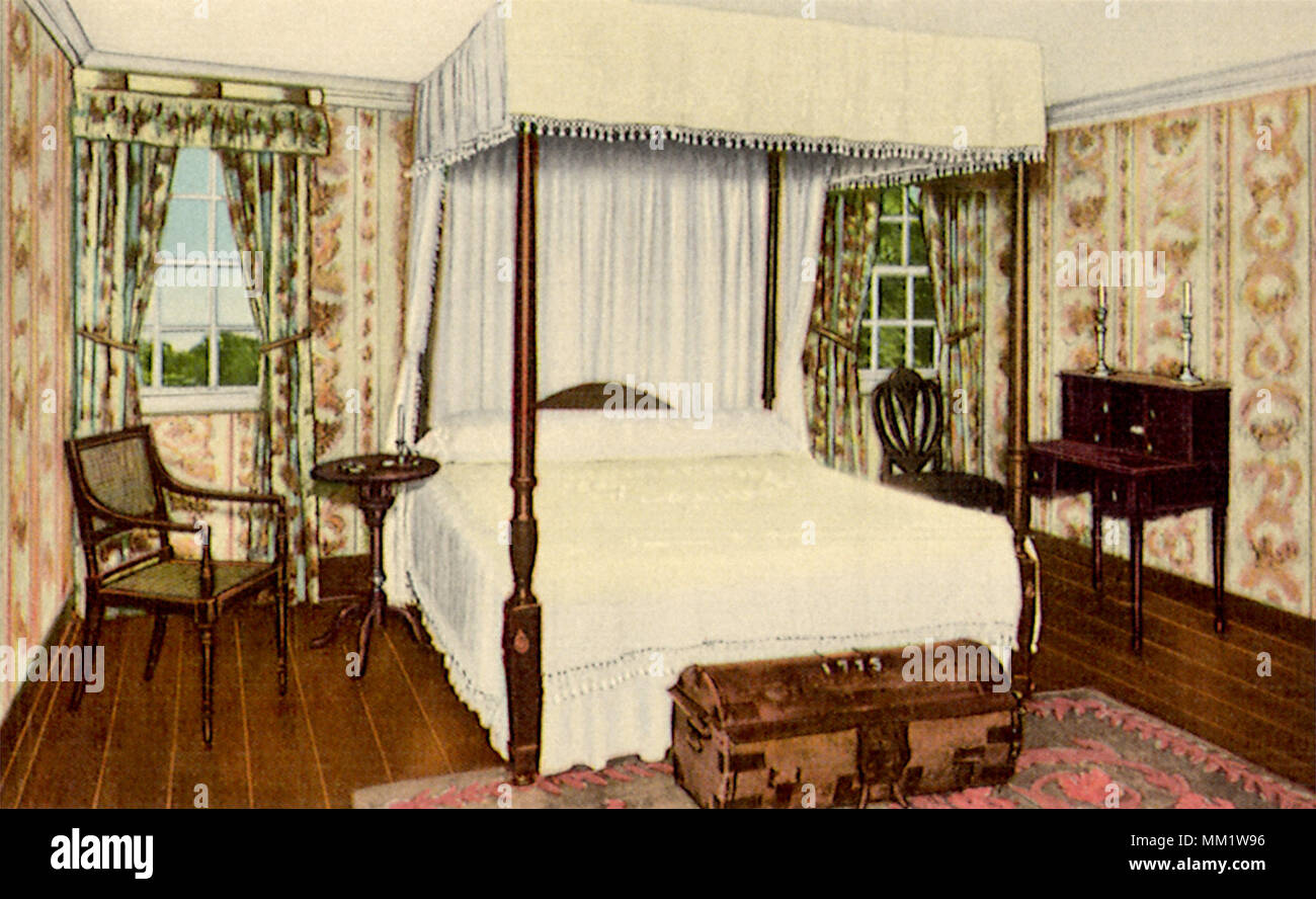 Chambre Washingtons. Mount Vernon. 1940 Banque D'Images