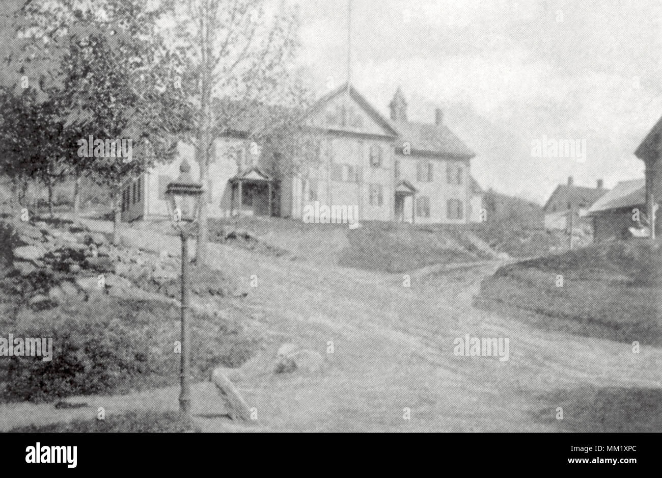 École. Gilbertville. 1895 Banque D'Images