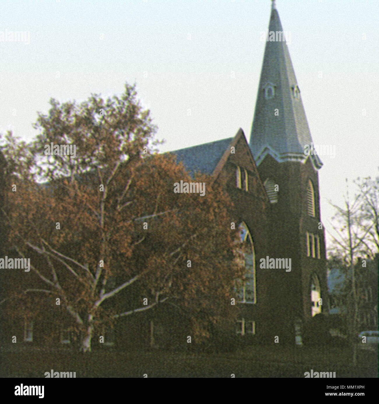 Première église baptiste. Holyoke. 1973 Banque D'Images