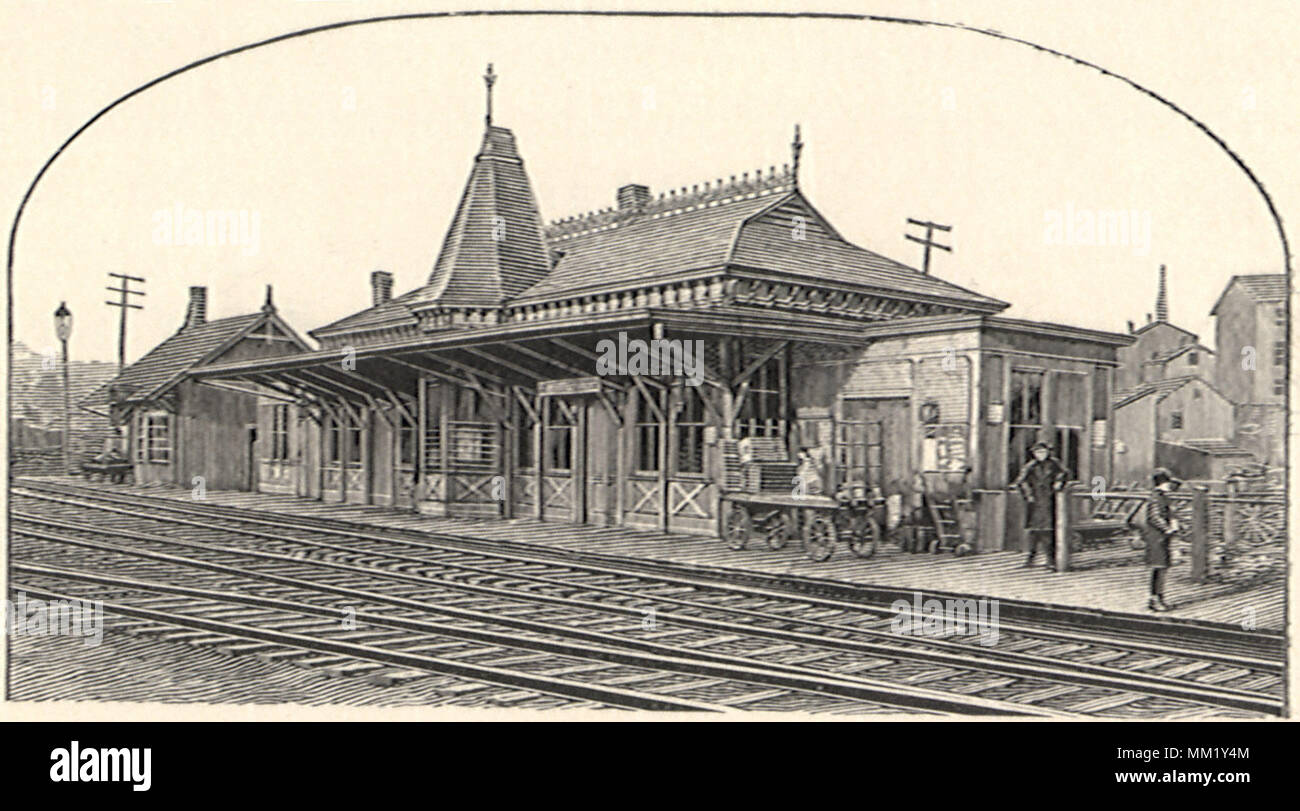 New York et la Nouvelle Angleterre. Waterbury. 1880 Banque D'Images