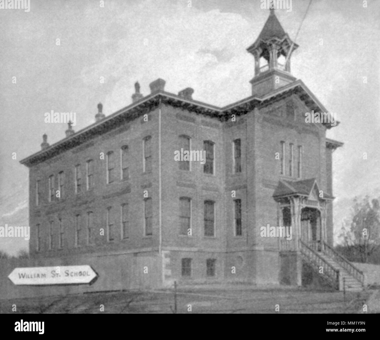 L'École de la rue William. Stamford. 1892 Banque D'Images