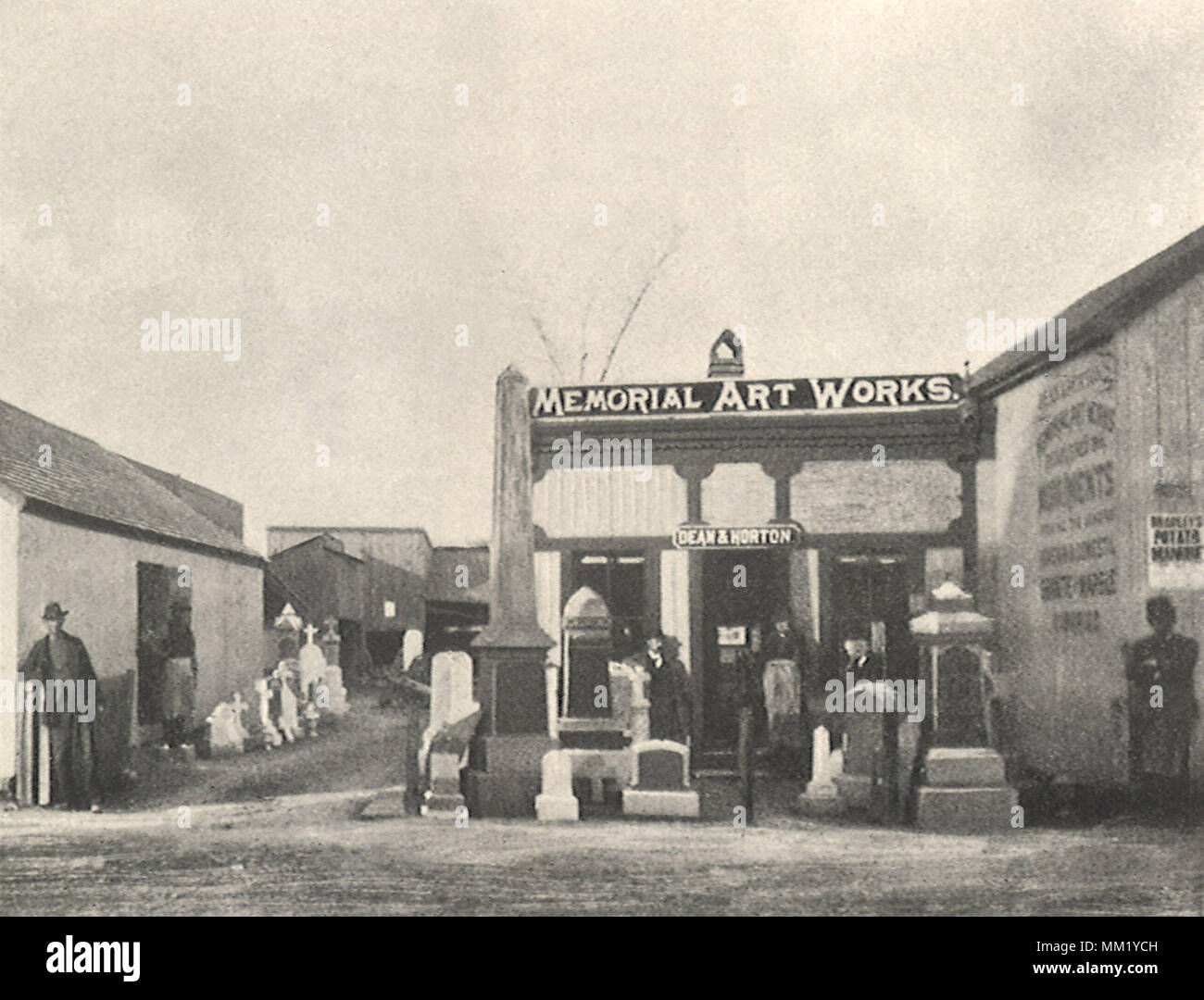 Dean & Horton's Memorial Art Works. Stamford. 1892 Banque D'Images