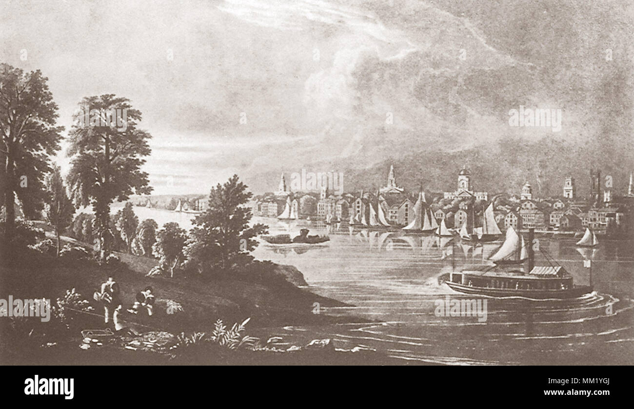 Avis de Hartford. Hartford. 1841 Banque D'Images