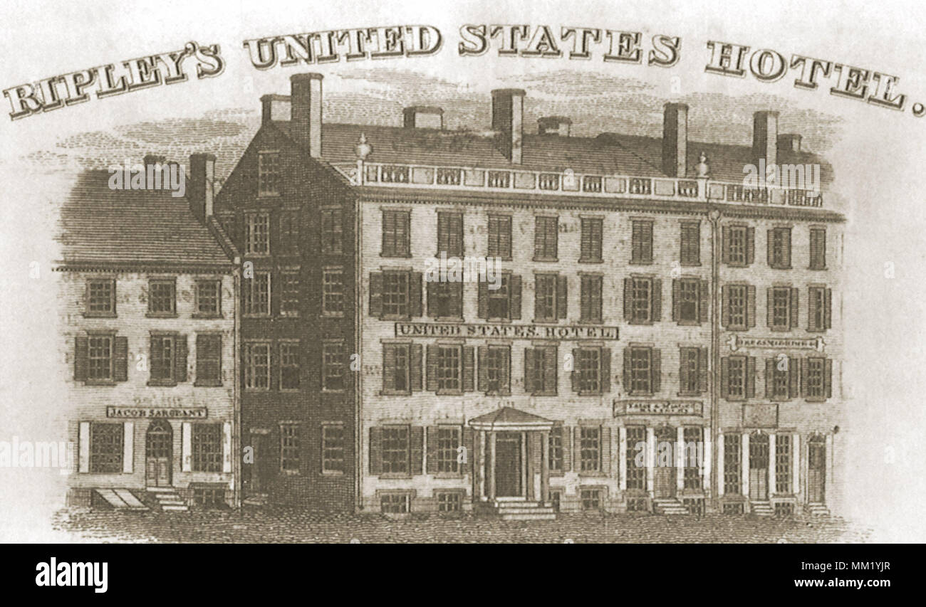 Ripley's United States Hôtel. Hartford. 1828 Banque D'Images