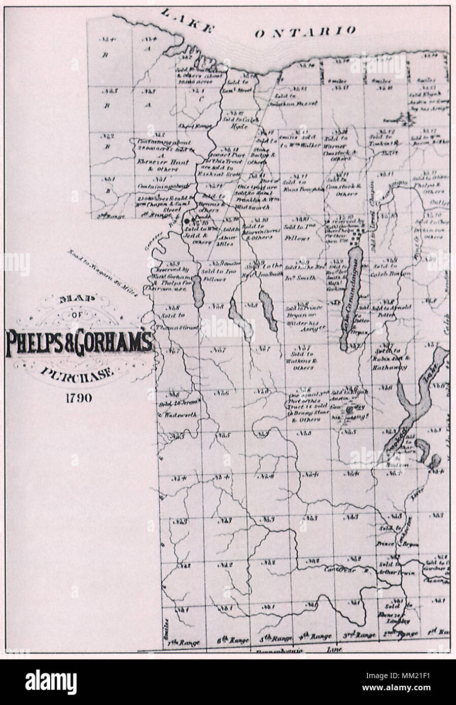 Carte de la Phelps et Gorham Acheter 1775 Banque D'Images