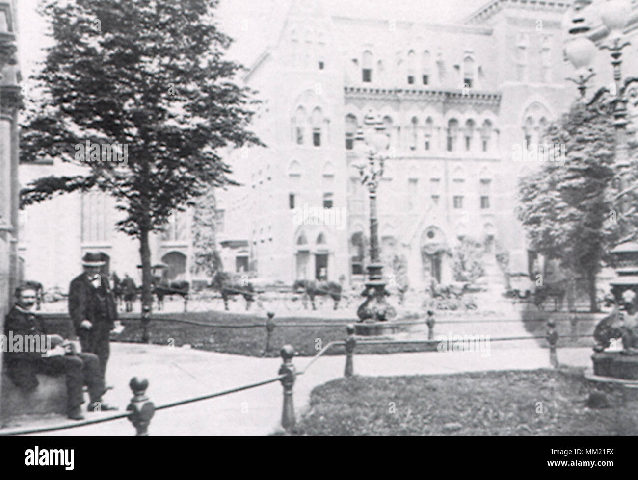 La place de l'Hôtel de ville. Rochester. 1888 Banque D'Images