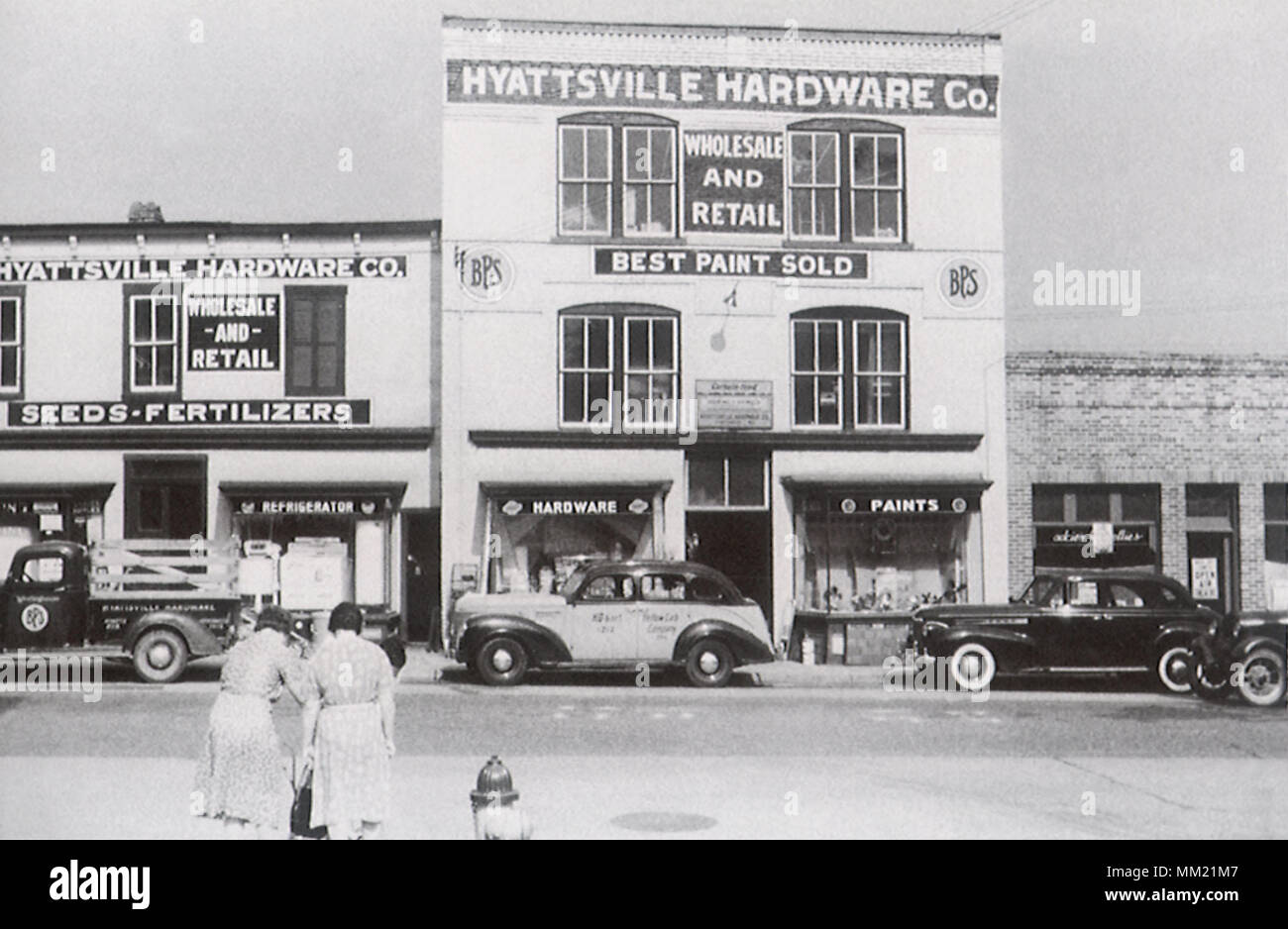 Rue sur la Route 1. Hyattsville. 1938 Banque D'Images