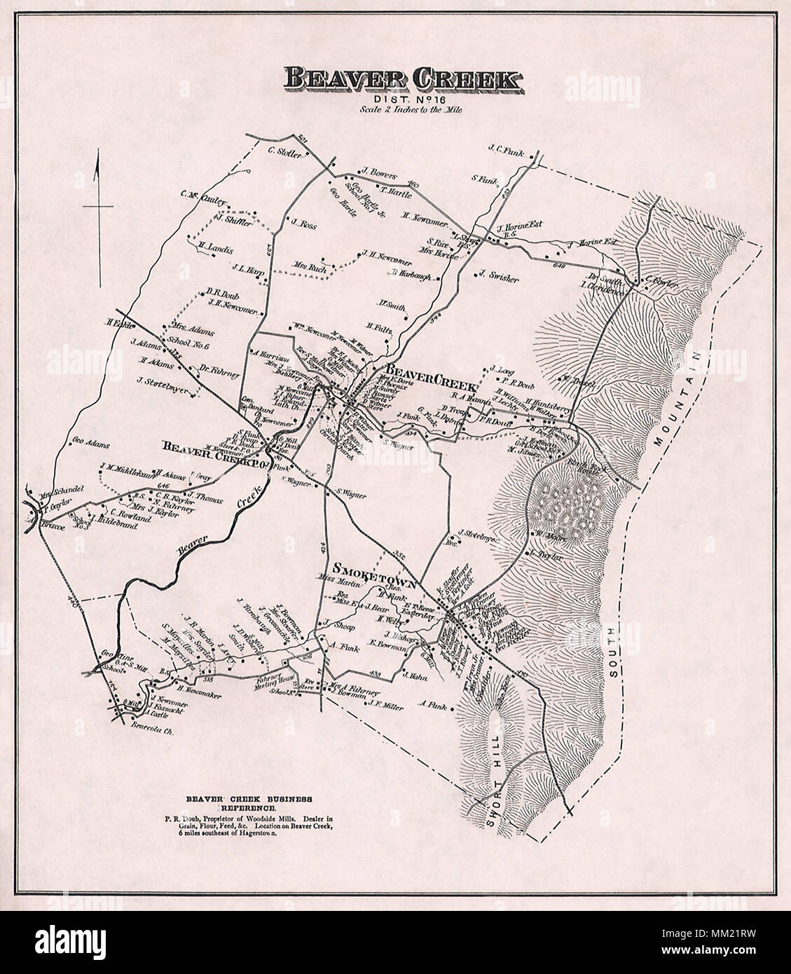 Plan de Beaver Creek. 1877 Banque D'Images