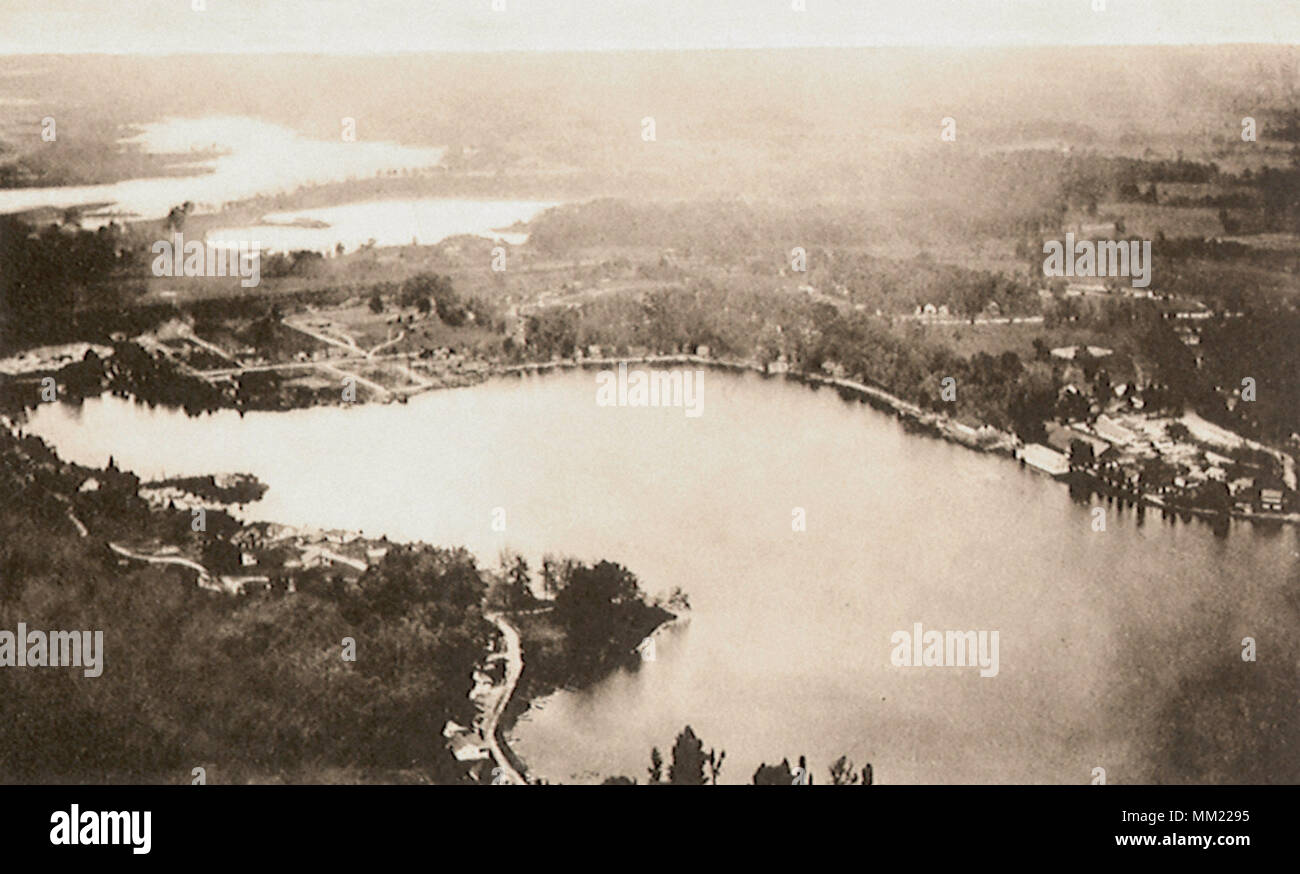 Vue aérienne du lac Brady. Kent. 1915 Banque D'Images