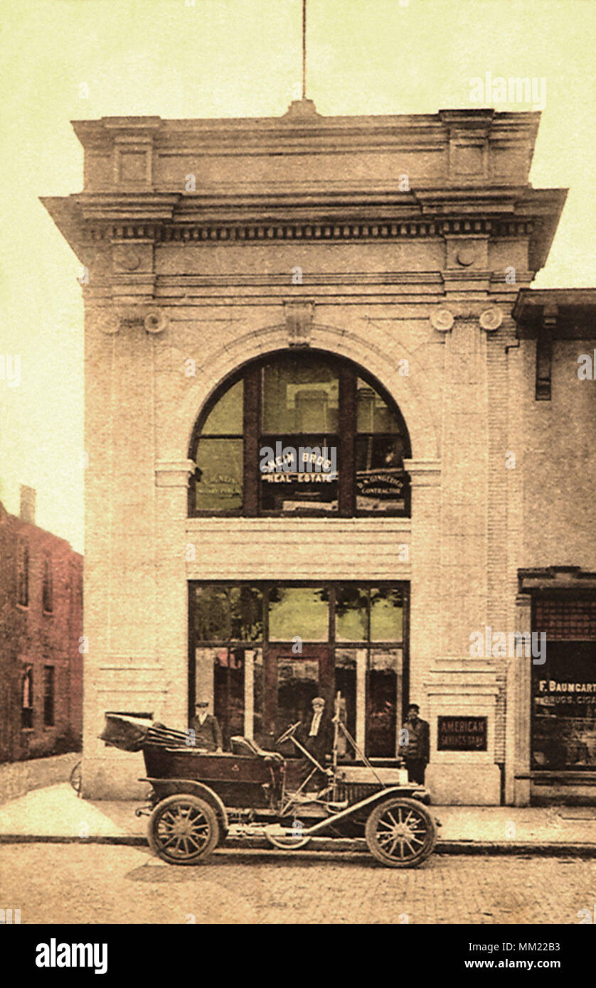 Banque d'épargne américain. Middletown. 1912 Banque D'Images