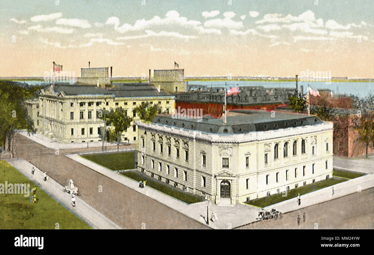 Aux États-Unis et Cumberland County Court House. Portland. 1910 Banque D'Images