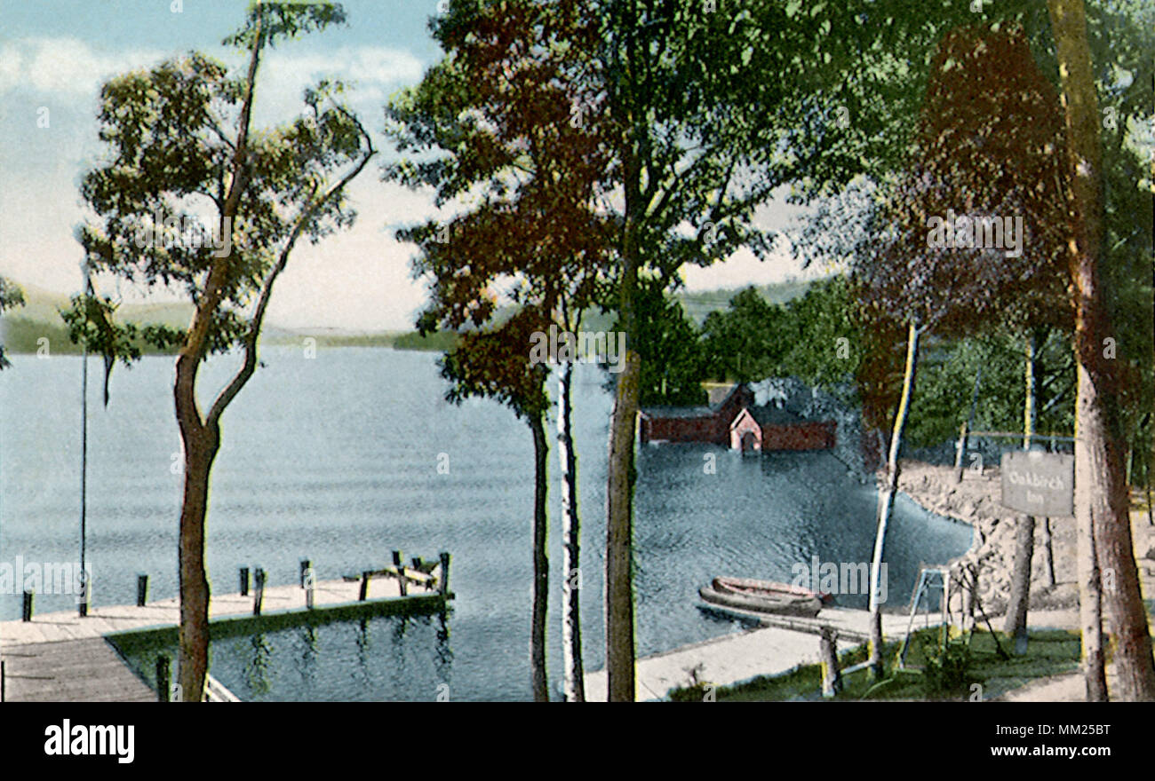 Lake Winnipesaukee et quais. Alton Bay. 1917 Banque D'Images