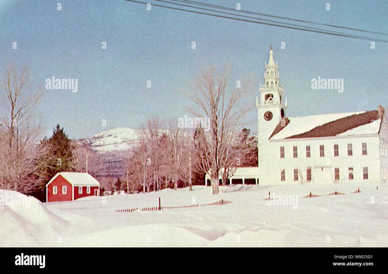 Maison de l'école rouge et de rencontre. Jaffrey. 1960 Banque D'Images