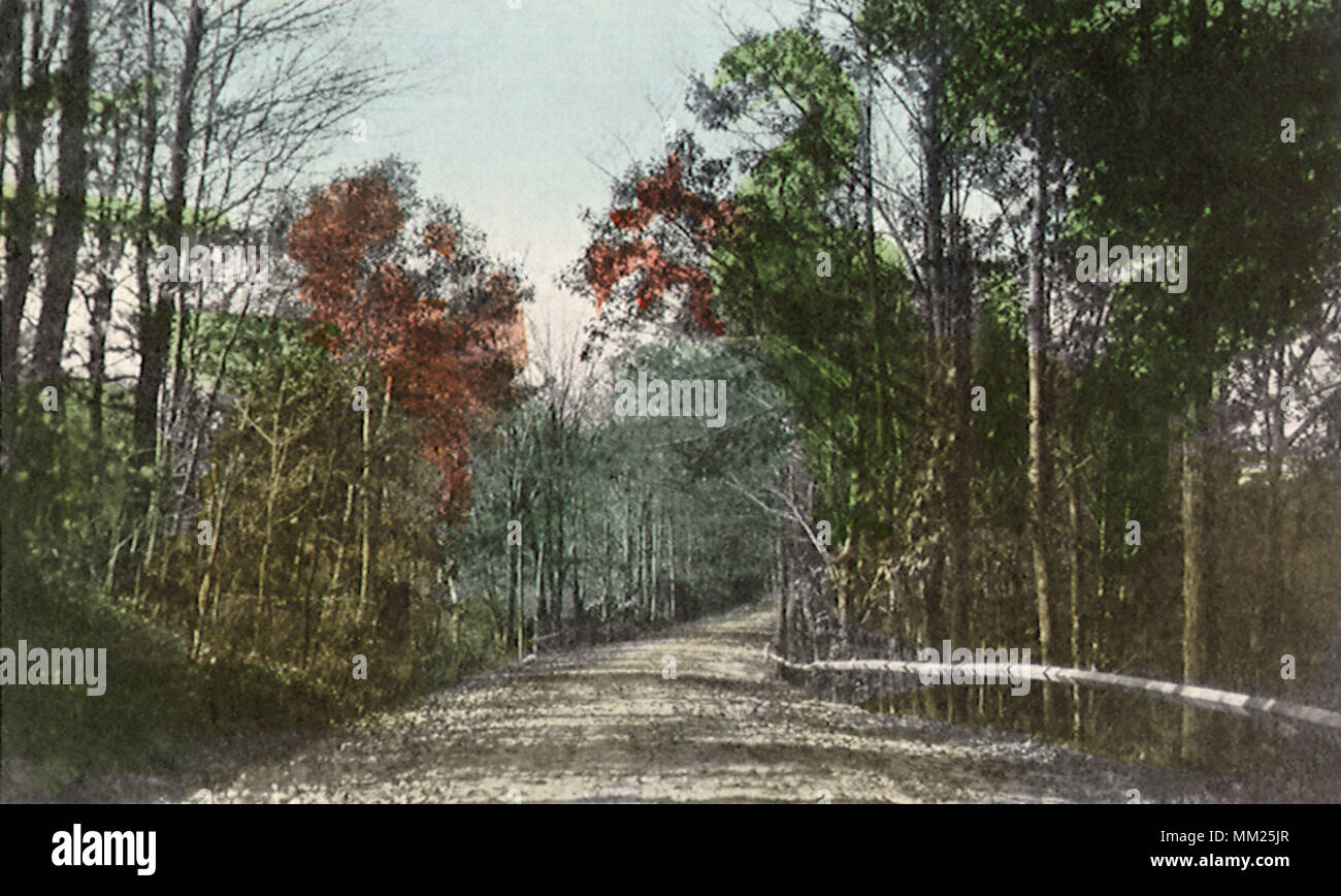 Lovers' Lane entre Greenville & New Ipswich. 1910 Banque D'Images