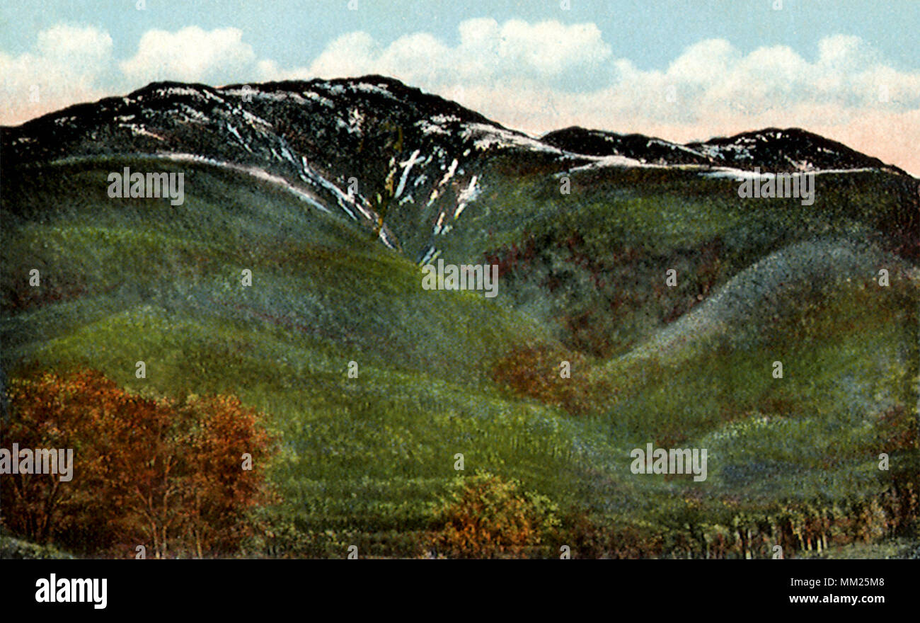 Snow cross sur le mont Lafayette. Franconia Notch. 1917 Banque D'Images