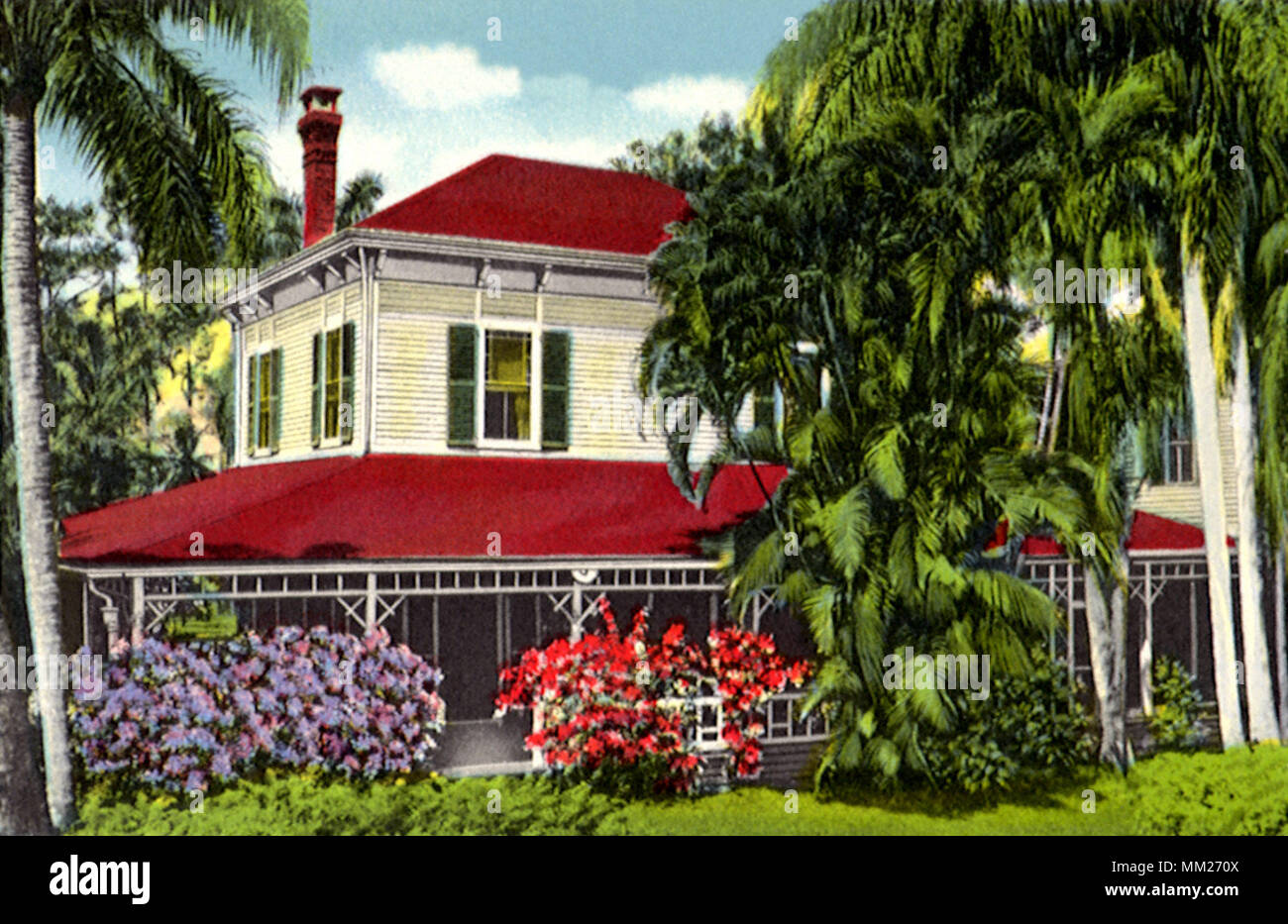 Thomas Edison pour d'hiver. Fort Myers. 1930 Banque D'Images