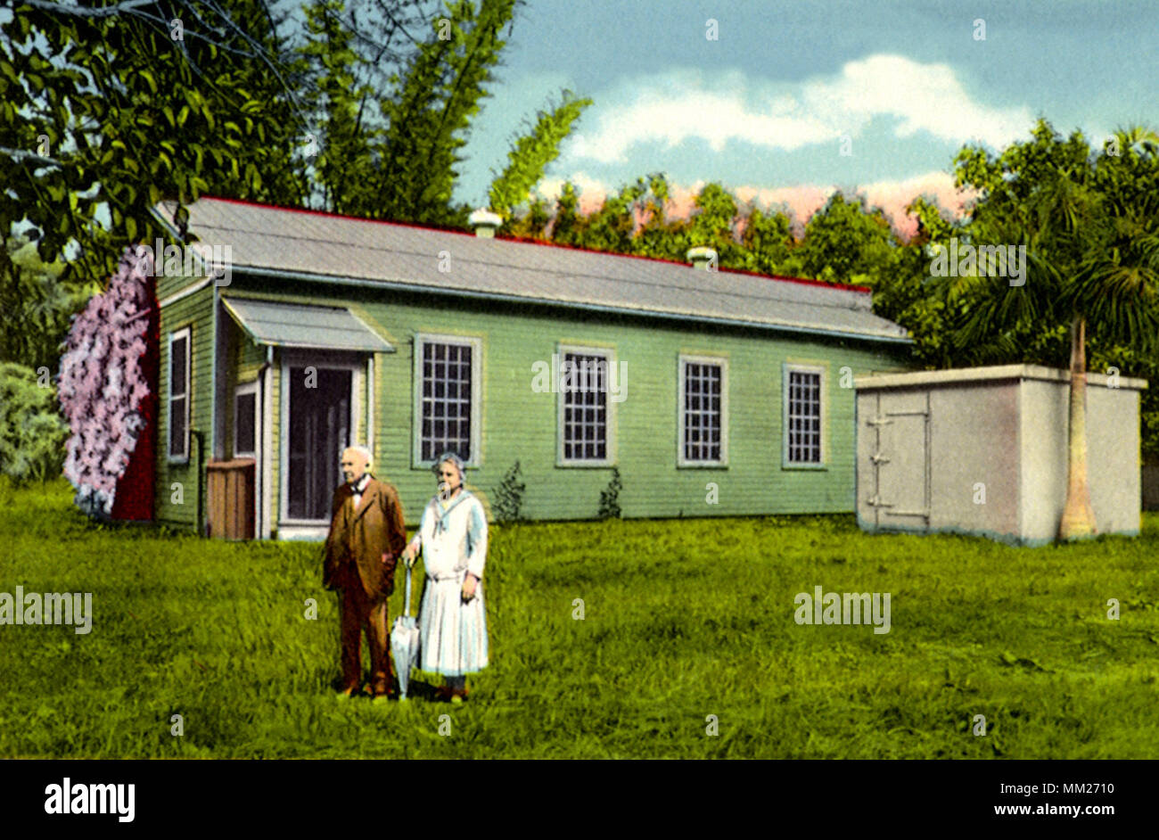 M. et Mme Edison au laboratoire. Fort Myers. 1930 Banque D'Images