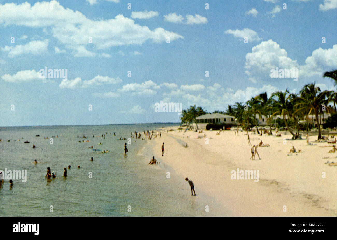 Vue de sud de Fort Myers Beach. Fort Myers. 1970 Banque D'Images