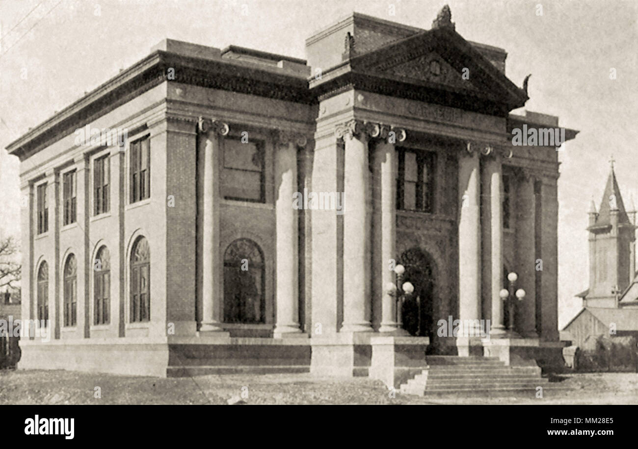 La bibliothèque Carnegie. Cleburne. 1909 Banque D'Images