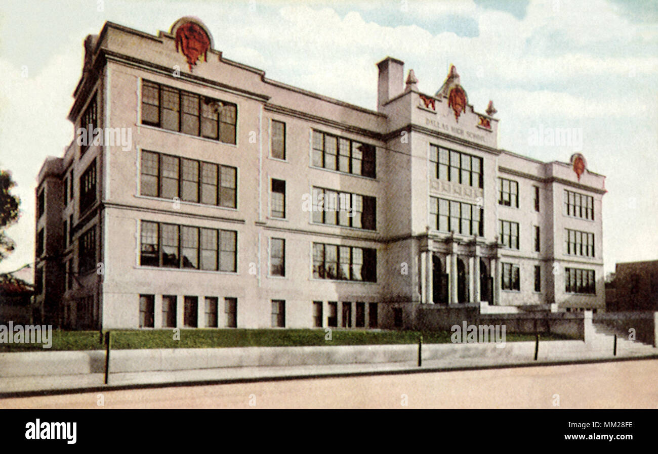 L'école secondaire. Dallas. 1818 Banque D'Images